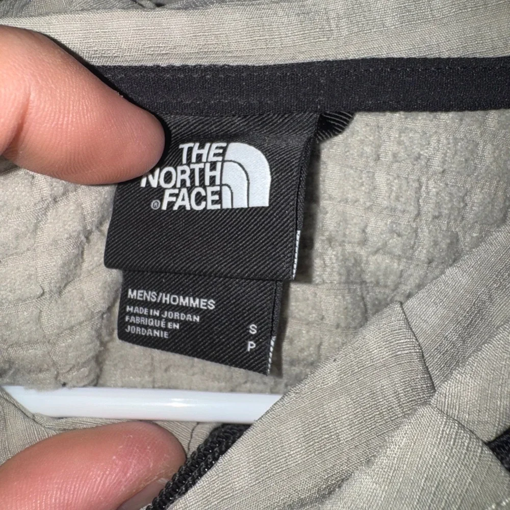 Mens Small The North Face Jacket Black Tan Excellent Hooded Zip Up